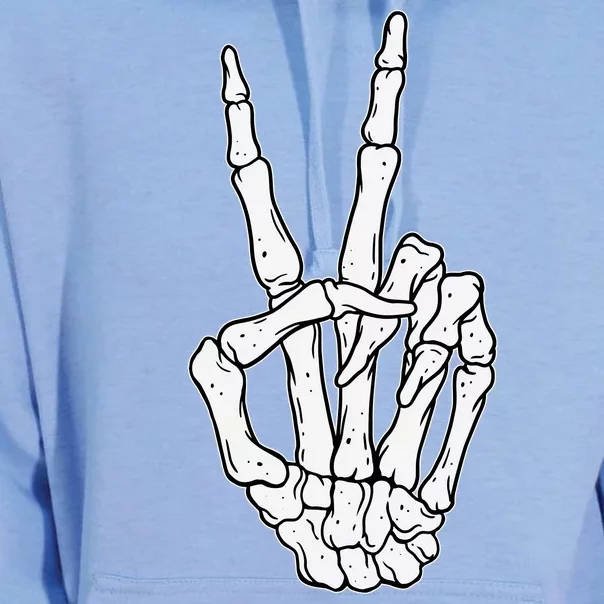 Skeleton Hand Peace Sign Bone Unisex Surf Hoodie