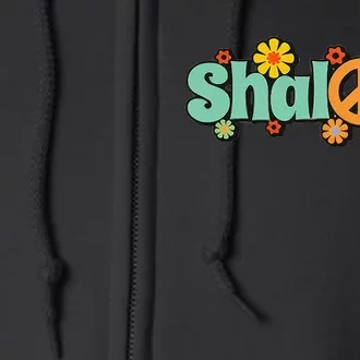 Shalom Hebrew Peace & Harmony Rosh Hashanah Jewish New Year Full Zip Hoodie