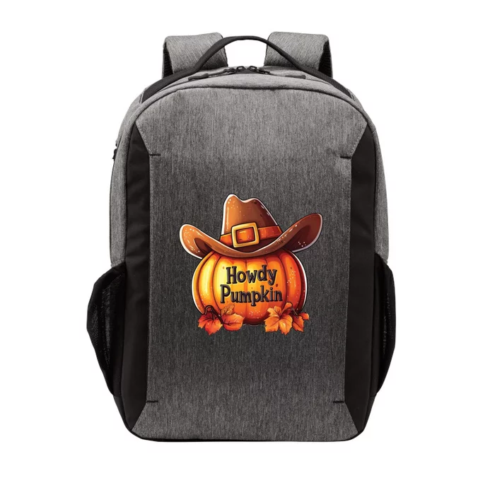 Spooky Howdy Pumpkin Halloween Cowboy Vector Backpack