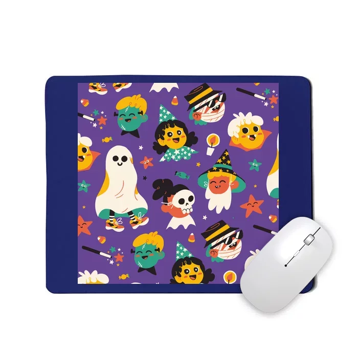 Spooky Halloween Pattern Cartoon Mousepad