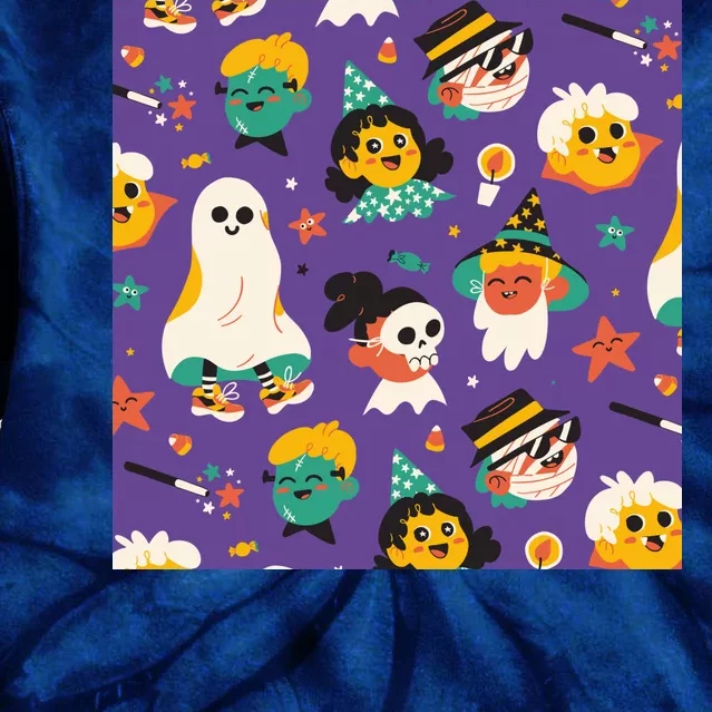 Spooky Halloween Pattern Cartoon Tie Dye Hoodie