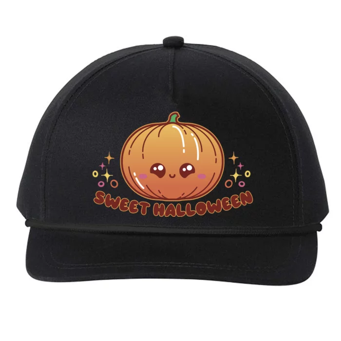 Sweet Halloween Pumpkin Snapback Five-Panel Rope Hat