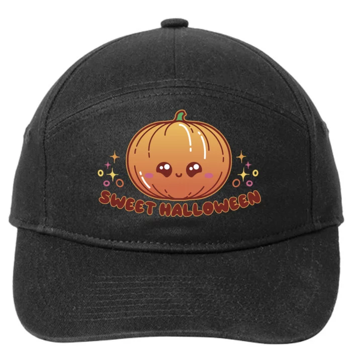 Sweet Halloween Pumpkin 7-Panel Snapback Hat