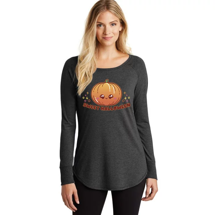 Sweet Halloween Pumpkin Women's Perfect Tri Tunic Long Sleeve Shirt