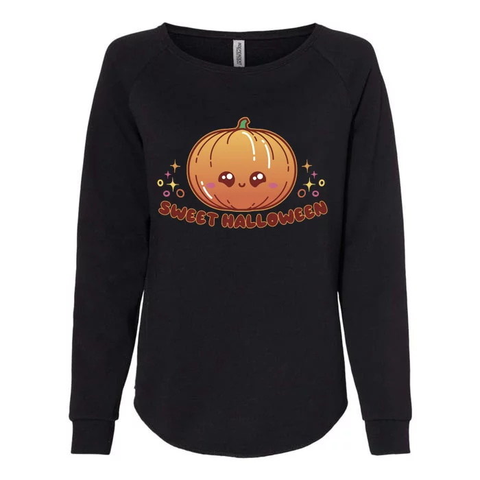 Sweet Halloween Pumpkin Womens California Wash Sweatshirt