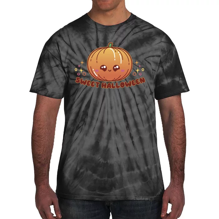 Sweet Halloween Pumpkin Tie-Dye T-Shirt