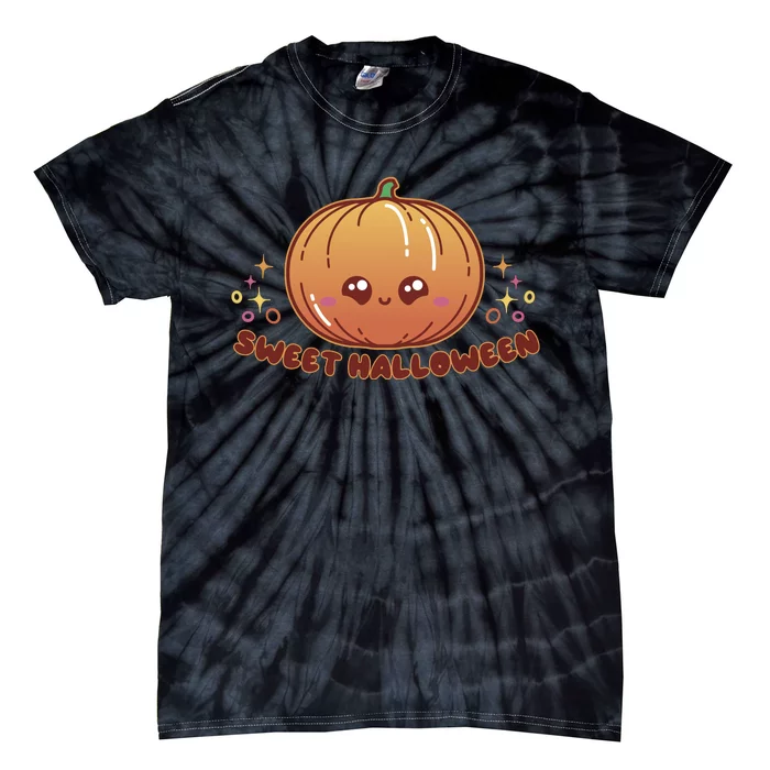 Sweet Halloween Pumpkin Tie-Dye T-Shirt