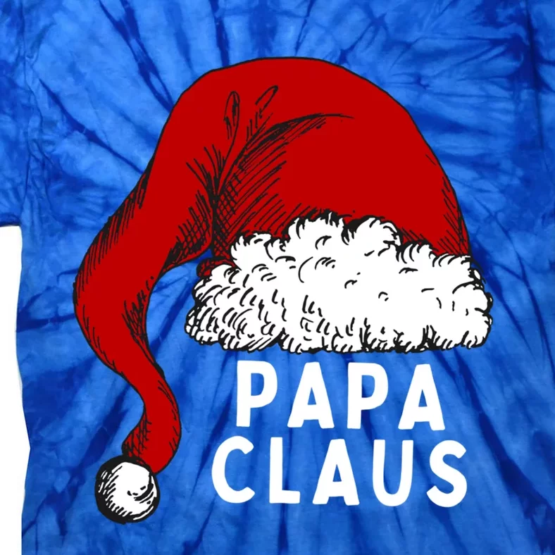 Santa Hat Papa Claus Matching Family Christmas Gift Tie-Dye T-Shirt