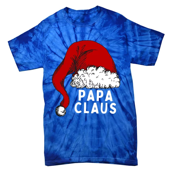 Santa Hat Papa Claus Matching Family Christmas Gift Tie-Dye T-Shirt