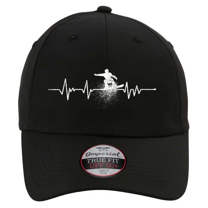 Snowboarding Heartbeat Pulse Distressed For Ski Lovers Cute Gift The Original Performance Cap