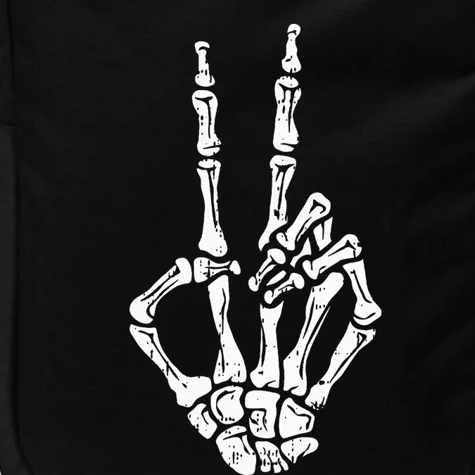 Skeleton Hand Peace Sign Halloween Costume Bones Impact Tech Backpack