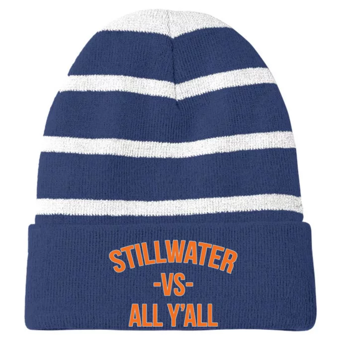 State Hometown Pride Stillwater Oklahoma Striped Beanie with Solid Band