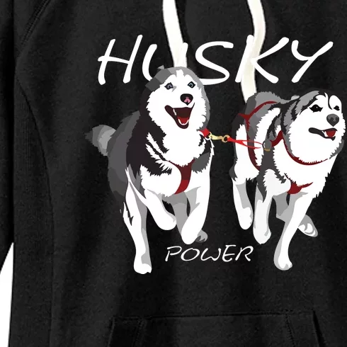 Siberian Husky Power Awesome Cute Husky Women's Fleece Hoodie