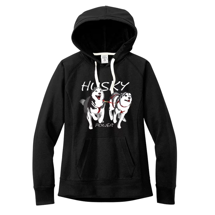 Siberian Husky Power Awesome Cute Husky Women's Fleece Hoodie