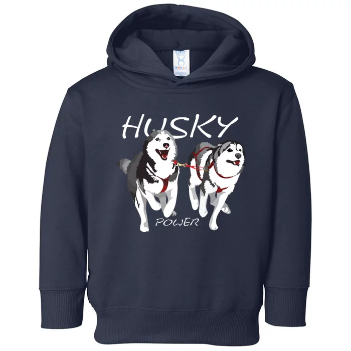 Siberian Husky Power Awesome Cute Husky Toddler Hoodie