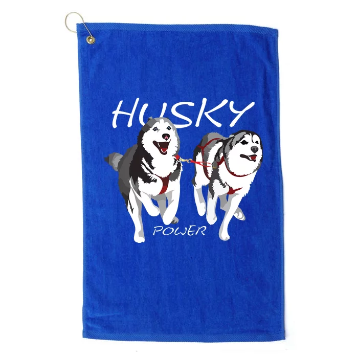 Siberian Husky Power Awesome Cute Husky Platinum Collection Golf Towel