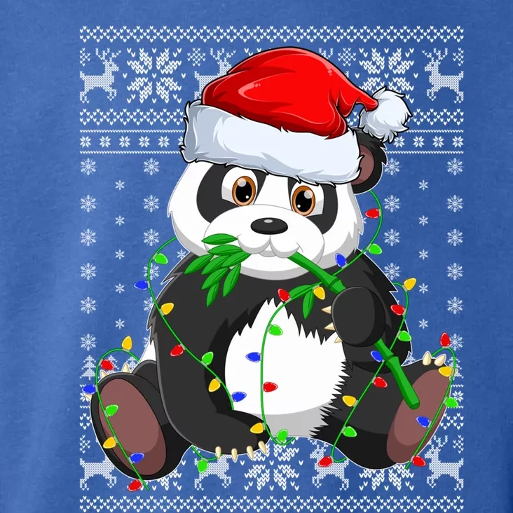 Santa Hat Panda Xmas Lighting Ugly Panda Christmas Great Gift Toddler Hoodie