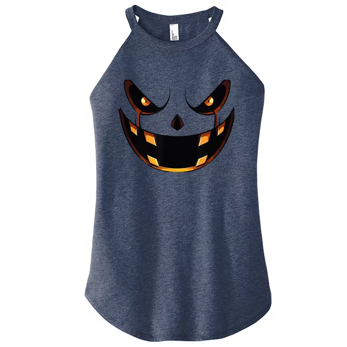 Scary Halloween Pumpkin - Perfect Costume Accessory for Hall Women’s Perfect Tri Rocker Tank