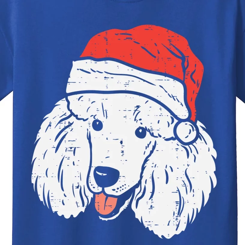 Santa Hat Poodle Christmas Pajamas Xmas Pjs Dog Lover Owner Gift Kids T-Shirt