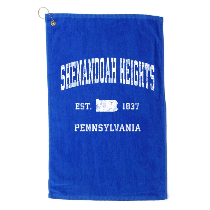 Shenandoah Heights Pennsylvania Pa Vintage Athletic Platinum Collection Golf Towel