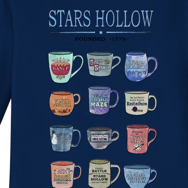 Stars Hollow Pounded 1779 Luke’s Diner Coffee Mug Lover Trending Baby Long Sleeve Bodysuit