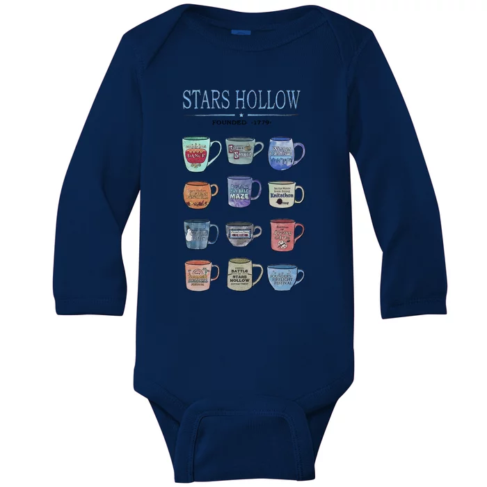 Stars Hollow Pounded 1779 Luke’s Diner Coffee Mug Lover Trending Baby Long Sleeve Bodysuit