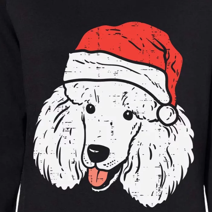 Santa Hat Poodle Christmas Xmas Dog Lover Owner Gift Womens California Wash Sweatshirt