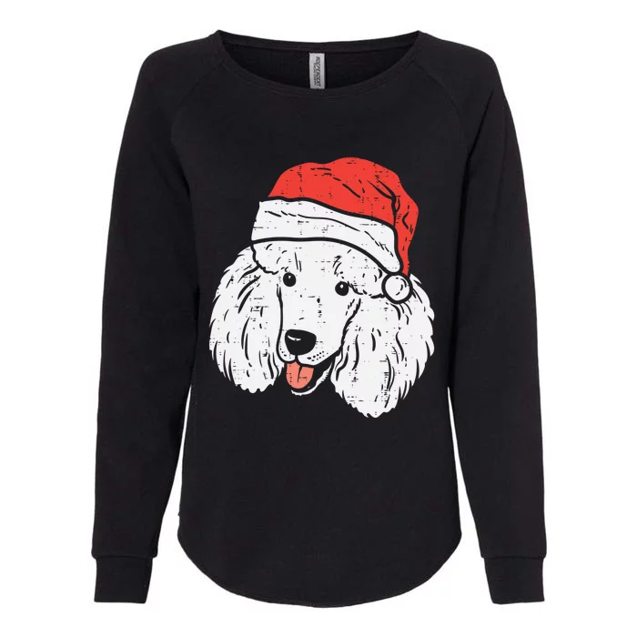 Santa Hat Poodle Christmas Xmas Dog Lover Owner Gift Womens California Wash Sweatshirt