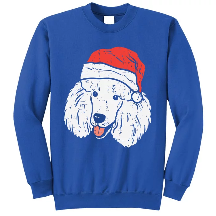 Santa Hat Poodle Christmas Xmas Dog Lover Owner Gift Tall Sweatshirt