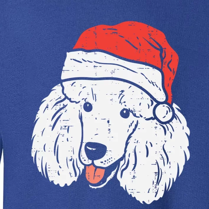 Santa Hat Poodle Christmas Xmas Dog Lover Owner Gift Toddler Sweatshirt