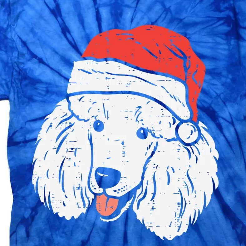 Santa Hat Poodle Christmas Xmas Dog Lover Owner Gift Tie-Dye T-Shirt