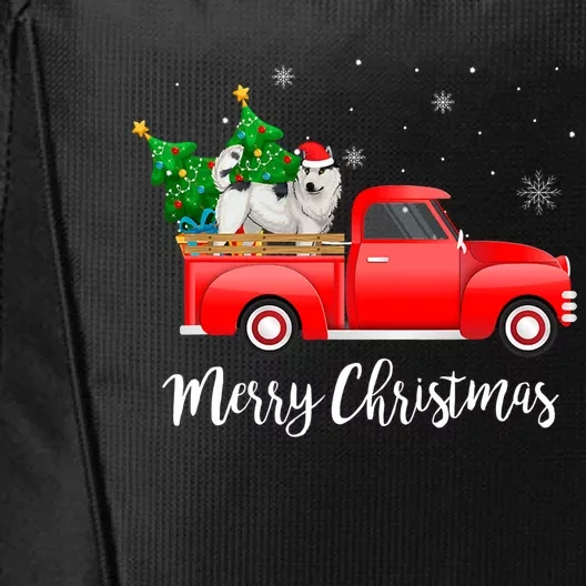 Siberian Husky Red Truck Christmas Tree Xmas Dog Lover Gift City Backpack