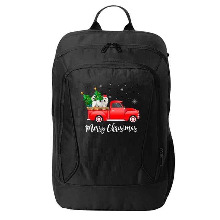 Siberian Husky Red Truck Christmas Tree Xmas Dog Lover Gift City Backpack