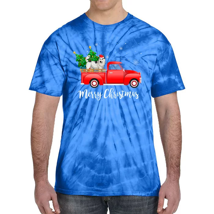 Siberian Husky Red Truck Christmas Tree Xmas Dog Lover Gift Tie-Dye T-Shirt