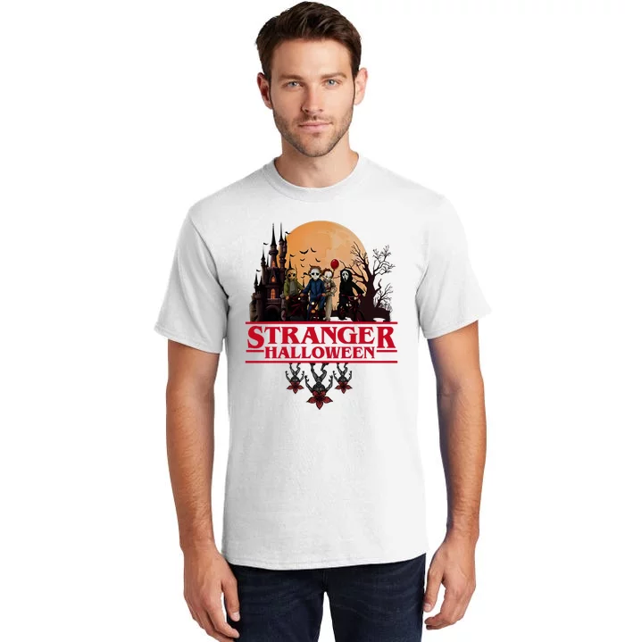 Stranger Halloween Retro 90s Horror Movie Upsidedown Tall T-Shirt