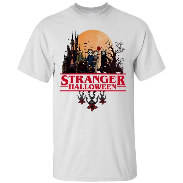 Stranger Halloween Retro 90s Horror Movie Upsidedown Tall T-Shirt