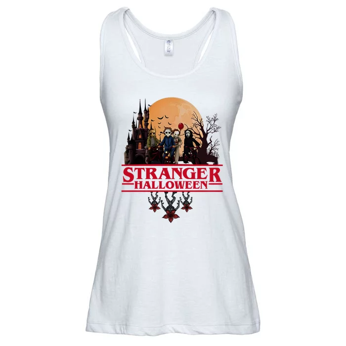 Stranger Halloween Retro 90s Horror Movie Upsidedown Ladies Essential Flowy Tank