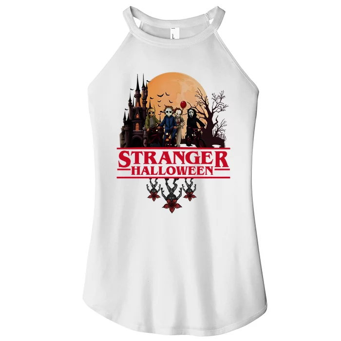 Stranger Halloween Retro 90s Horror Movie Upsidedown Women’s Perfect Tri Rocker Tank