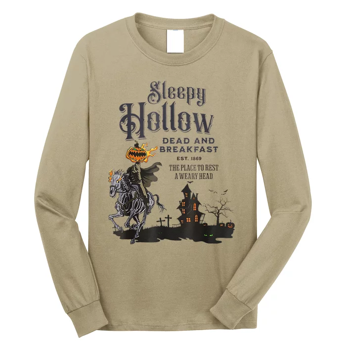 Sleepy Hollow Retro Vintage Headless Horseman Halloween Long Sleeve Shirt