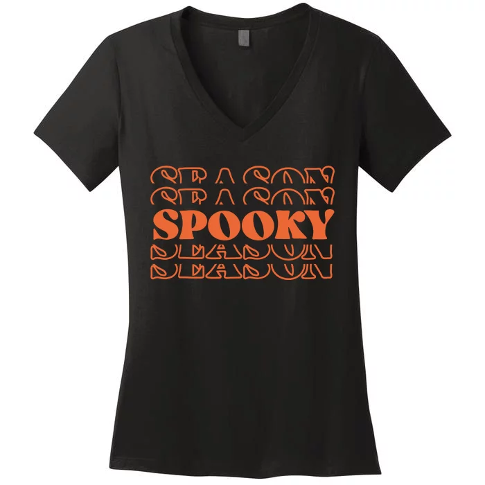 Spooky Halloween Retro Women's V-Neck T-Shirt