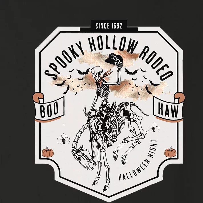 Spooky Hollow Rodeo Western Skeleton Cowboy Halloween Toddler Long Sleeve Shirt