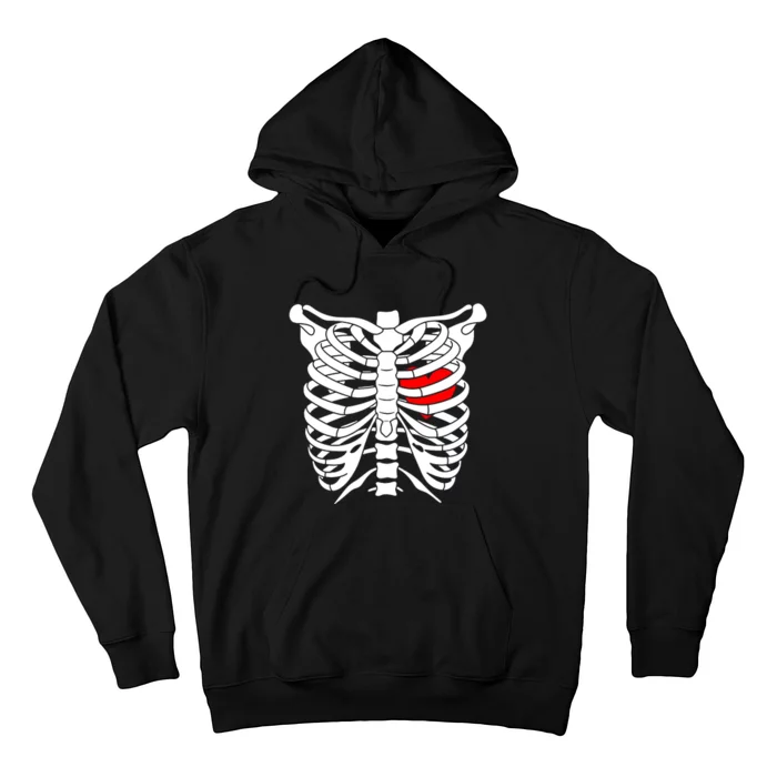 Skeleton Heart Ribcage Halloween Love Costume Idea Hoodie