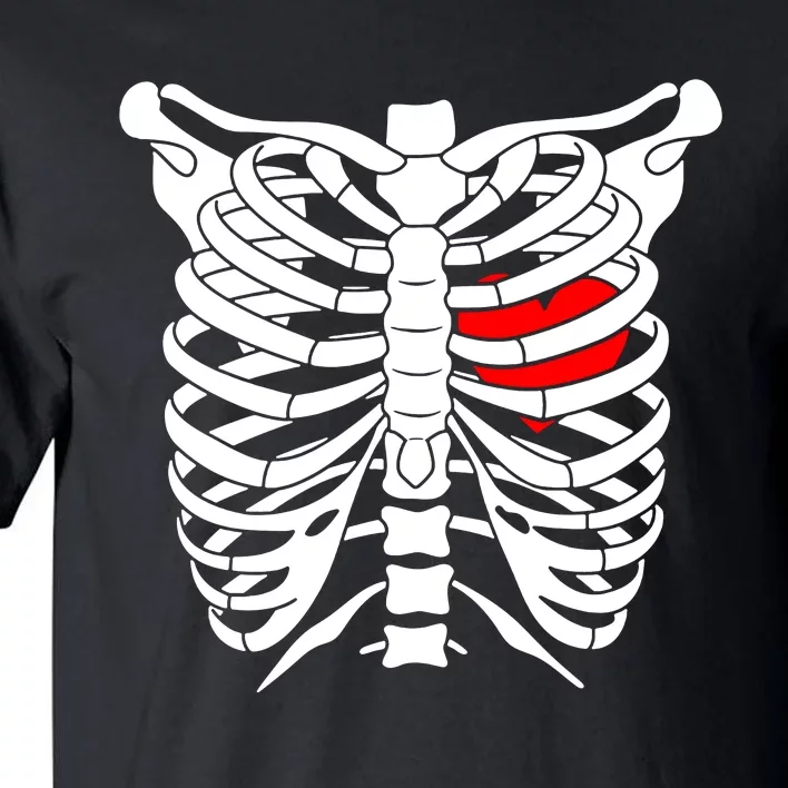 Skeleton Heart Ribcage Halloween Love Costume Idea Tall T-Shirt