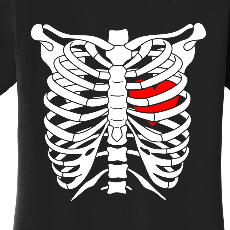 Skeleton Heart Ribcage Halloween Love Costume Idea Women's T-Shirt