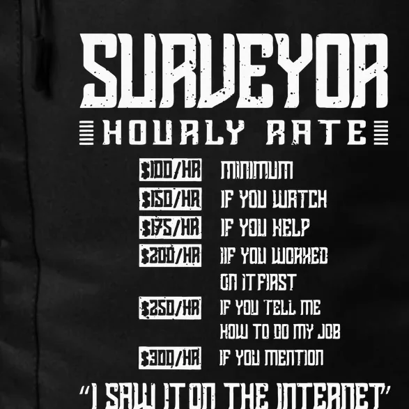 Surveyor Hourly rate Land Surveyor Daily Commute Backpack