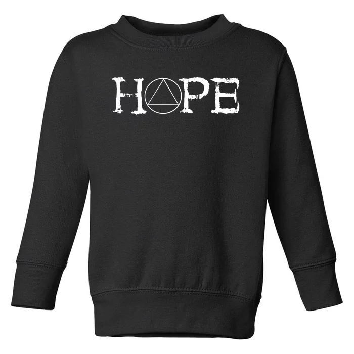 Sobriety Hope Recovery Alcoholic Sober Recover Aa Support Gift Toddler Sweatshirt