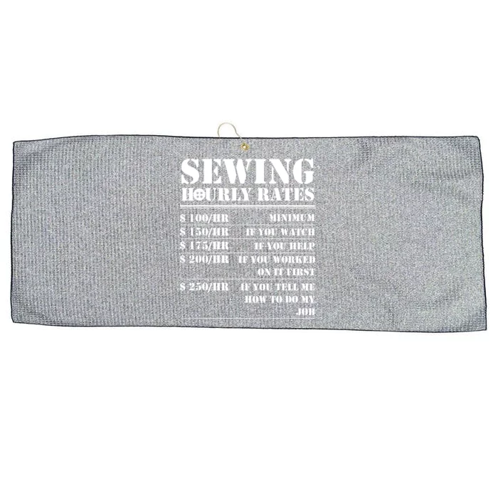 Sewing Hourly Rate Funny Sewer Labor Quilting Tailor Gifts Large Microfiber Waffle Golf Towel