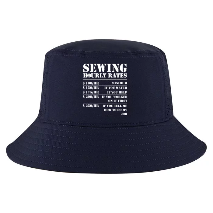 Sewing Hourly Rate Funny Sewer Labor Quilting Tailor Gifts Cool Comfort Performance Bucket Hat