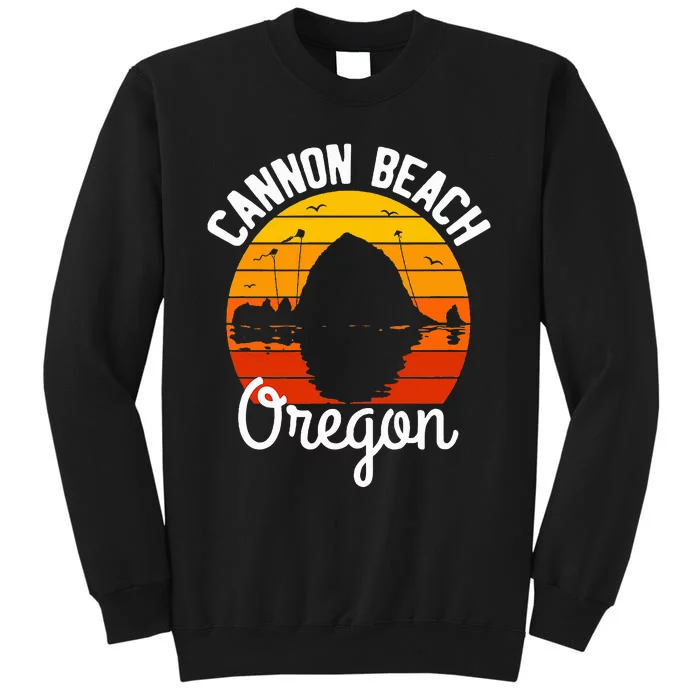 Sunset Haystack Rock Souvenir Cannon Beach Sweatshirt