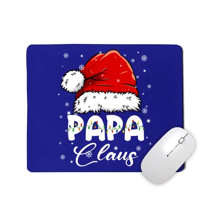 Santa Hat Reindeer Christmas Lights Decor Papa Claus Gift Mousepad